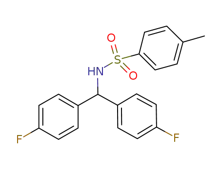 Molecular Structure of 1070687-43-2 (N-(bis(4-fluorophenyl)methyl)-4-methylbenzenesulfonamide)