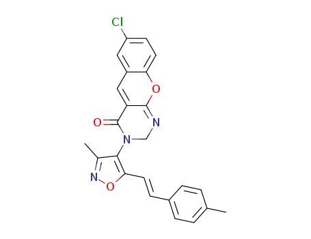 7-chloro-3-{3-methyl-5-[(E)-2-(4-methylphenyl)-1-ethenyl]-4-isoxazolyl}-3,4-dihydro-2H-chromeno[2,3-d]pyrimidin-4-one