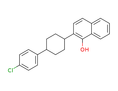 Molecular Structure of 1409956-99-5 (cis/trans-2-(4-(4-chlorophenyl)cyclohexyl)naphthalen-1-ol)
