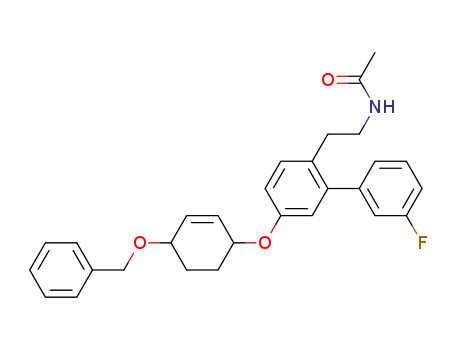 N-(2-(5-{[4-(benzyloxy)cyclohex-2-en-1-yl]oxy}-3'-fluoro-[1,1'-biphenyl]-2-yl)ethyl)acetamide
