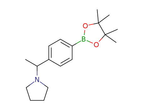 1-(1-(4-(4,4,5,5-tetramethyl-1,3,2-dioxaborolan-2-yl)phenyl)ethyl)pyrrolidine