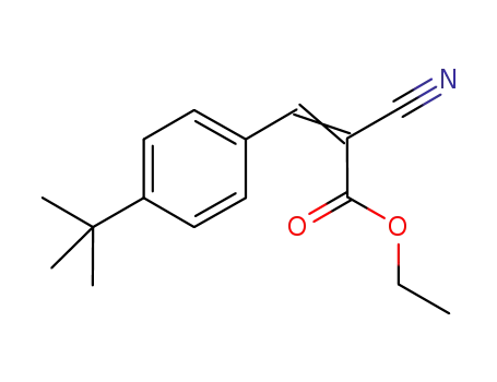Molecular Structure of 247099-46-3 (ETHYL 3-[4-(TERT-BUTYL)PHENYL]-2-CYANOACRYLATE)