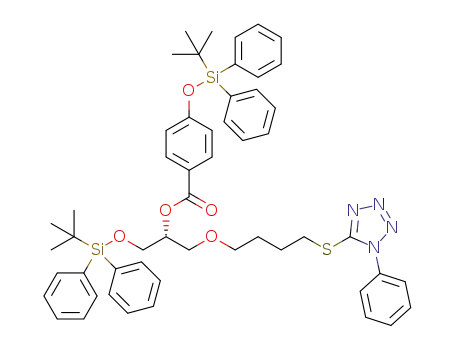 (R)-1-(tert-butyldiphenylsilyloxy)-3-(4-(1-phenyl-1H-tetrazole-5-ylthio)butoxy)propan-2-yl 4-(tert-butyldiphenylsilyloxy)benzoate