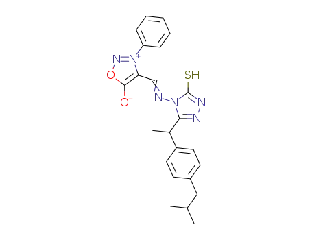 3-[1-(4-isobutylphenyl)ethyl]-4-(3-phenyl-4-sydnonylidene)amino-5-mercapto-1,2,4-triazole