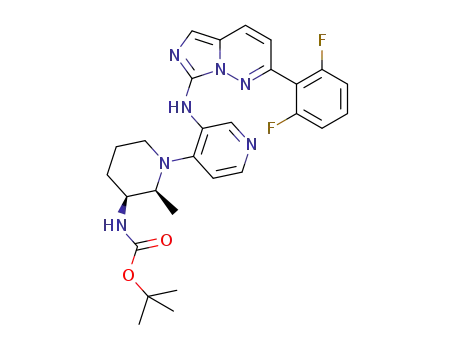 tert-butyl ((2S,3S)-1-(3-((2-(2,6-difluorophenyl)imidazo[1,5-b]pyridazin-7-yl)amino)pyridin-4-yl)-2-methylpiperidin-3-yl)carbamate