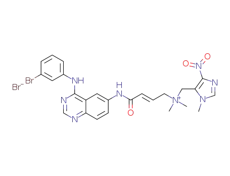 (2E)-4-{[4-(3-bromoanilino)-6-quinazolinyl]amino}-N,N-dimethyl-N-[(1-methyl-4-nitro-1H-imidazol-5-yl)methyl]-4-oxo-2-buten-1-ammonium bromide