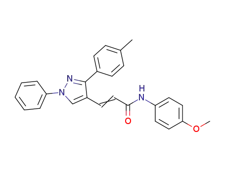 (4-methoxyphenyl)-3-(1-phenyl-3-(p-tolyl)-1H-pyrazol-4-yl)acrylamide