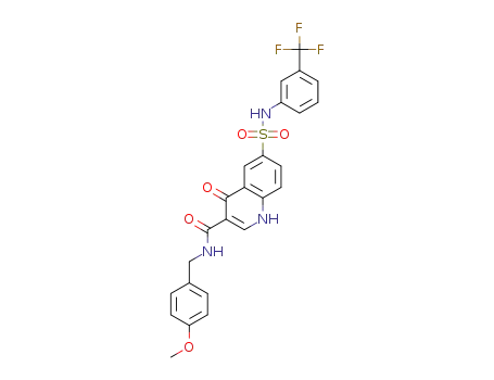 N-(4-methoxybenzyl)-4-oxo-6-(N-(3-(trifluoromethyl)phenyl)sulfamoyl)-1,4-dihydroquinoline-3-carboxamide