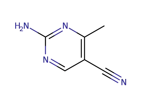 Molecular Structure of 17321-97-0 (2-Amino-4-methylpyrimidine-5-carbonitrile)