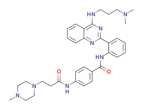 N-(2-(4-((3-(dimethylamino)propyl)amino)quinazolin-2-yl)phenyl)-4-(3-(4-methylpiperazin-1-yl)propanamido)benzamide
