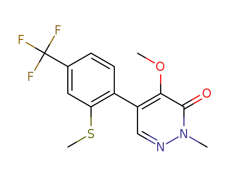 4-methoxy-2-methyl-5-[2-methylsulfanyl-4-(trifluoromethyl)phenyl]pyridazin-3-one