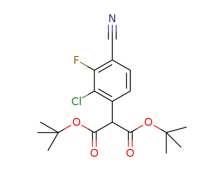 di-tert-butyl (2-chloro-4-cyano-3-fluorophenyl)propanedioate