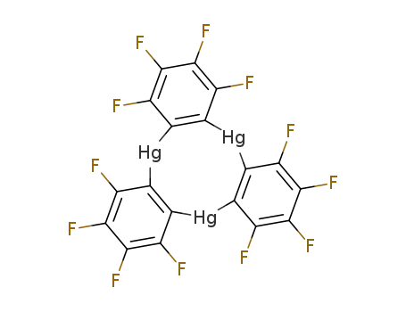 Molecular Structure of 18734-63-9 (perfluoro-o-phenylenemercury trimer)