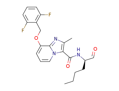 8-[(2,6-difluorobenzyl)oxy]-2-methyl-N-[(2R)-1-oxohexan-2-yl]imidazo[1,2-a]pyridine-3-carboxamide