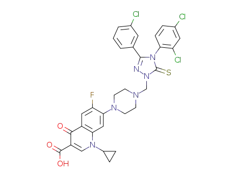 C<sub>32</sub>H<sub>26</sub>Cl<sub>3</sub>FN<sub>6</sub>O<sub>3</sub>S