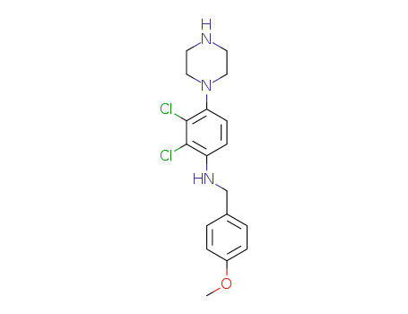 2,3-dichloro-N-(4-methoxybenzyl)-4-(piperazin-1-yl)aniline