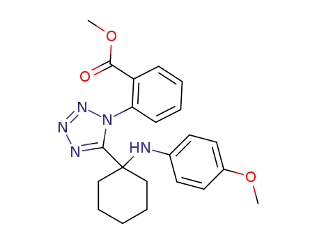 methyl 2-(5-(1-(4-methoxyphenylamino)cyclohexyl)-1H-tetrazol-1-yl)benzoate