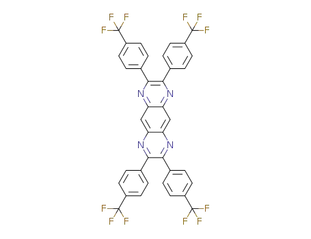 Molecular Structure of 1158741-25-3 (2,3,7,8-tetra(4′-trifluoromethylphenyl)pyrazino[2,3-g]quinoxaline)