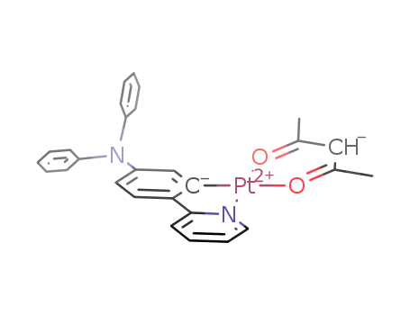 (N,N-diphenyl-4-(2-pyridyl)benzeneamine)(acetylacetonato)platinum(II)