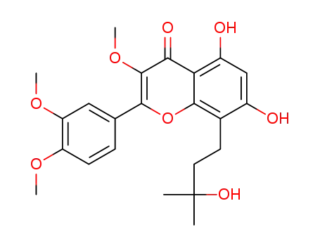 5,7-dihydroxy-8-(3-hydroxy-3-methylbutyl)-3-methoxy-2-(3,4-dimethoxyphenyl)-4H-chromen-4-one