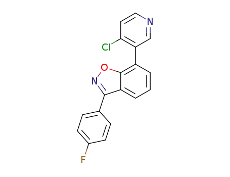 Molecular Structure of 1428879-95-1 (7-(4-chloropyridin-3-yl)-3-(4-fluorophenyl)benzo[d]isoxazole)