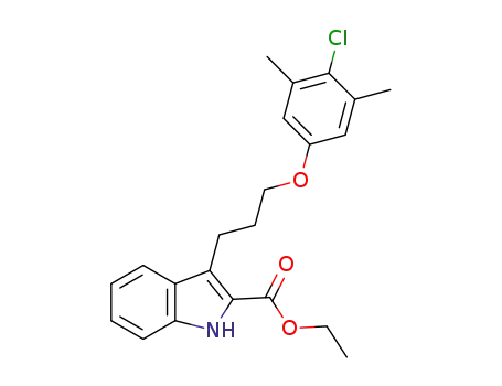 ethyl 3-(3-(4-chloro-3,5-dimethylphenoxy)propyl)-1H-indole-2-carboxylate