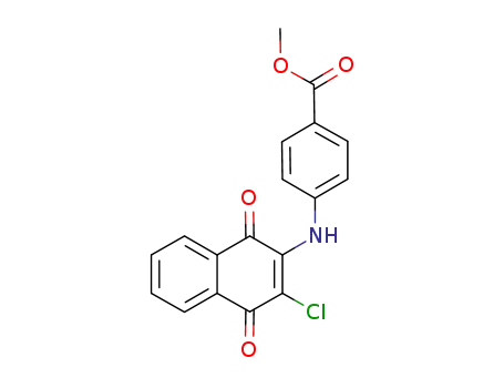 4-(3-chloro-1,4-dioxo-1,4-dihydronaphthalen-2-ylamino)benzoic acid methyl ester