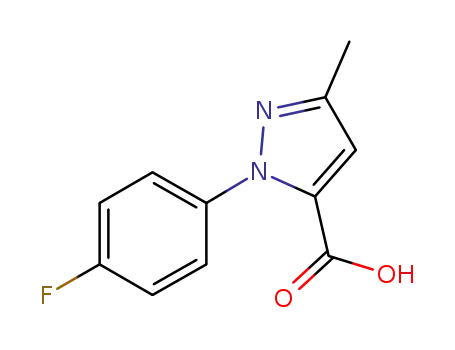 Molecular Structure of 288251-65-0 (1-(4-FLUOROPHENYL)-3-METHYL-1H-PYRAZOLE-5-CARBOXYLIC ACID)