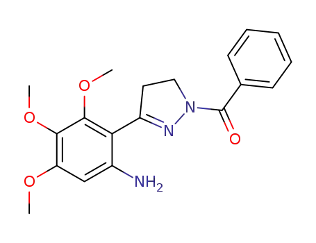 Molecular Structure of 1445859-63-1 (3-(6-amino-2,3,4-trimethoxyphenyl)-1-benzoyl-4,5-dihydro-1H-pyrazole)