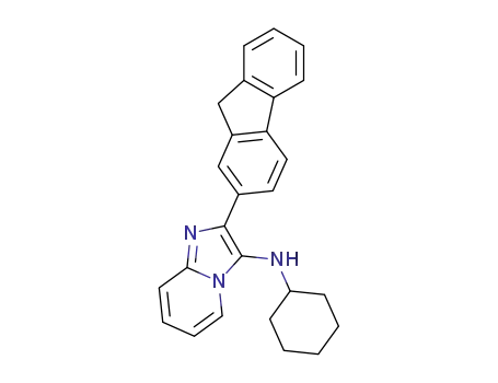 Molecular Structure of 1538557-65-1 (N-cyclohexyl-2-(9H-fluoren-2-yl)imidazo[1,2-a]pyridin-3-amine)