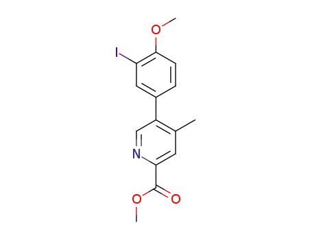 methyl 5-(3-iodo-4-methoxyphenyl)-4-methylpyridine-2-carboxylate