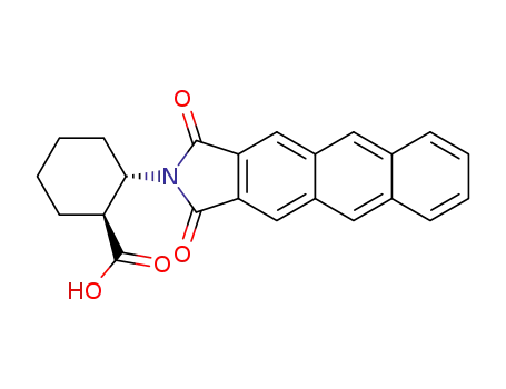 Molecular Structure of 446044-45-7 ((1S,2S)-2-(ANTHRACENE-2,3-DICARBOXIMIDO)CYCLOHEXANECARBOXYLIC ACID)