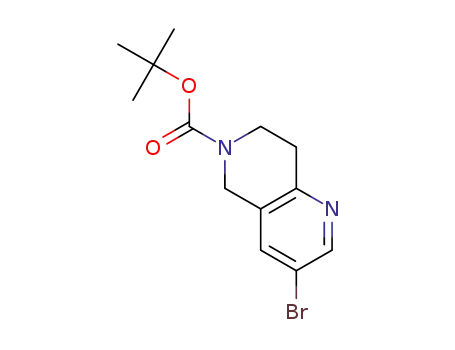 Molecular Structure of 1184950-48-8 (tert-Butyl 3-broMo-7,8-dihydro-1,6-naphthyridine-6(5H)-carboxylate)