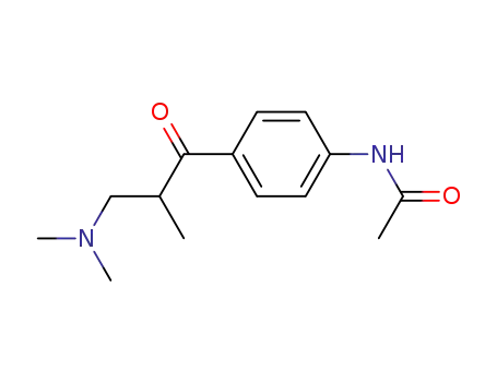 Molecular Structure of 49660-99-3 (N-(4-(3-(dimethylamino)-2-methyl-1-oxopropyl)phenyl)acetamide)