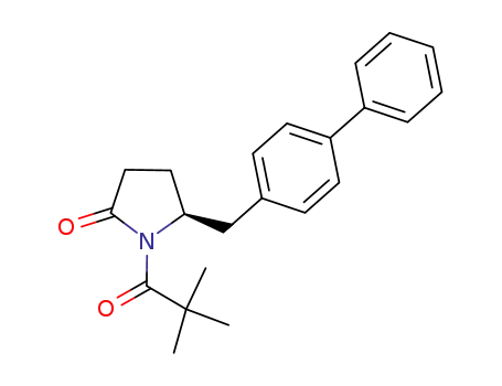 Molecular Structure of 1038924-65-0 ((S)-5-[(Biphenyl-4-yl)methyl]-1-(2,2-dimethylpropionyl)pyrrolidin-2-one)