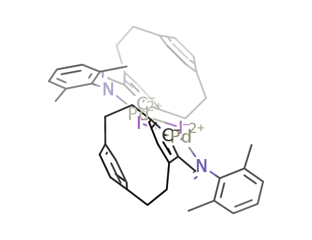 rac-di-μ-iodo-bis{4-(N-2',6'-dimethylphenyl)iminomethyl[2.2]paracyclophan-5-yl-C,N}dipalladium(II)