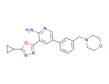 3-(5-cyclopropyl-1,3,4-oxadiazol-2-yl)-5-[3-(morpholinomethyl)phenyl]pyridin-2-amine
