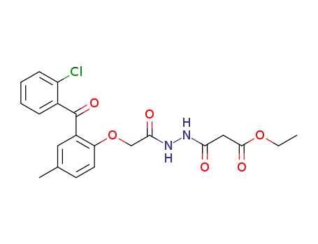 ethyl (N'-{2-[2-(2-chlorobenzoyl)-4-methylphenoxy]acetyl}hydrazinocarbonyl)acetate