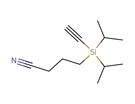 Molecular Structure of 1057407-31-4 ([(3-cyanopropyl)diisopropylsilyl]acetylene)