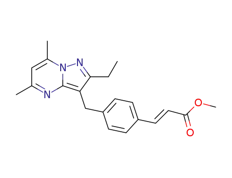 (E)-3-[4-(2-ethyl-5,7-dimethylpyrazolo[1,5-a]pyrimidin-3-ylmethyl)phenyl]acrylic acid methyl ester