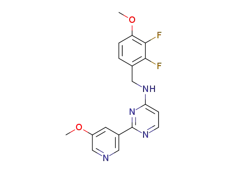(2,3-difluoro-4-methoxybenzyl)-[2-(5-methoxypyridin-3-yl)pyrimidin-4-yl]amine