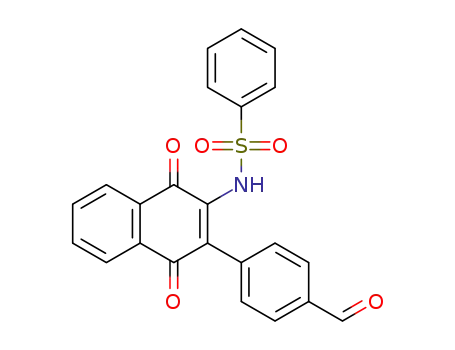 N-(3-(4-formylphenyl)-1,4-dioxo-1,4-dihydronaphthalen-2-yl)benzenesulfonamide