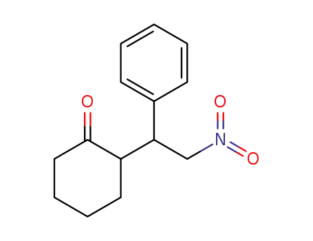 Molecular Structure of 4591-64-4 (Cyclohexanone, 2-(2-nitro-1-phenylethyl)-)