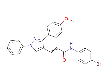 N-(4-bromophenyl)-3-(3-(4-methoxyphenyl)-1-phenyl-1H-pyrazol-4-yl)acrylamide