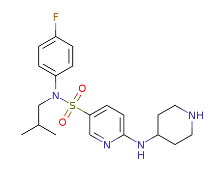 6-(piperidin-4-ylamino)pyridine-3-sulfonic acid (4-fluorophenyl)isobutylamide
