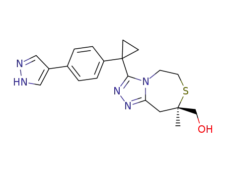 {(8R)-8-methyl-3-{1-[4-(1H-pyrazol-4-yl)phenyl]cyclopropyl}-5,6,8,9-tetrahydro[1,2,4]triazolo[4,3-d][1,4]thiazepin-8-yl}methanol