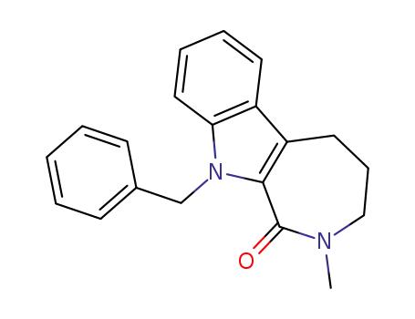 Molecular Structure of 122510-78-5 (10-benzyl-2-methyl-3,4,5,10-tetrahydroazepino[3,4-b]indol-1(2H)-one)