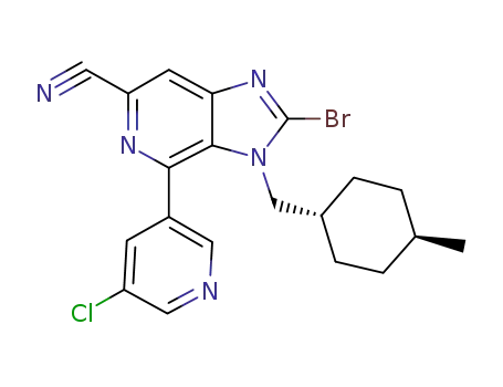 2-bromo-4-(5-chloropyridin-3-yl)-3-(((trans)-4-methylcyclohexyl)methyl)-3H-imidazo[4,5-c]pyridine-6-carbonitrile