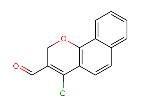 Molecular Structure of 109179-59-1 (4-CHLORO-2H-BENZO[H]CHROMENE-3-CARBALDEHYDE)