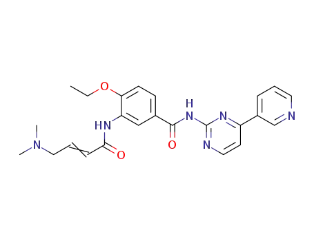 Molecular Structure of 1436405-91-2 (3-(4-(dimethylamino)but-2-enamido)-4-ethoxy-N-(4-(pyridin-3-yl)pyrimidin-2-yl)benzamide)